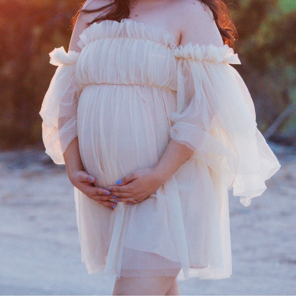 Tulle mini dress, used for maternity photoshoot one time use only